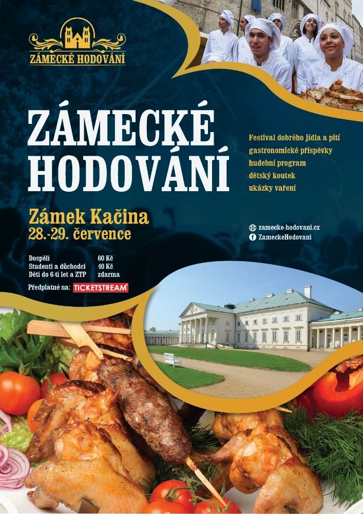 Zámecké hodování 2018 na zámku Kačina nabídne o víkendu 28. a 29. července i doprovodný program