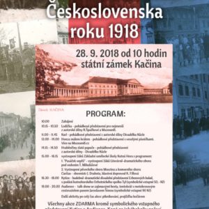 Oslavy 100. výročí vzniku Československa pořádá 28. září na zámku Kačina Nadační fond Mikuláše Daczického z Heslova