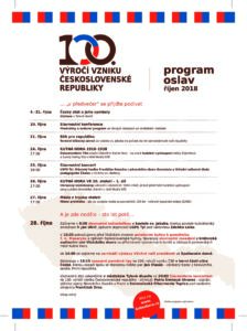 Program oslav 100. výročí vzniku Československé republiky