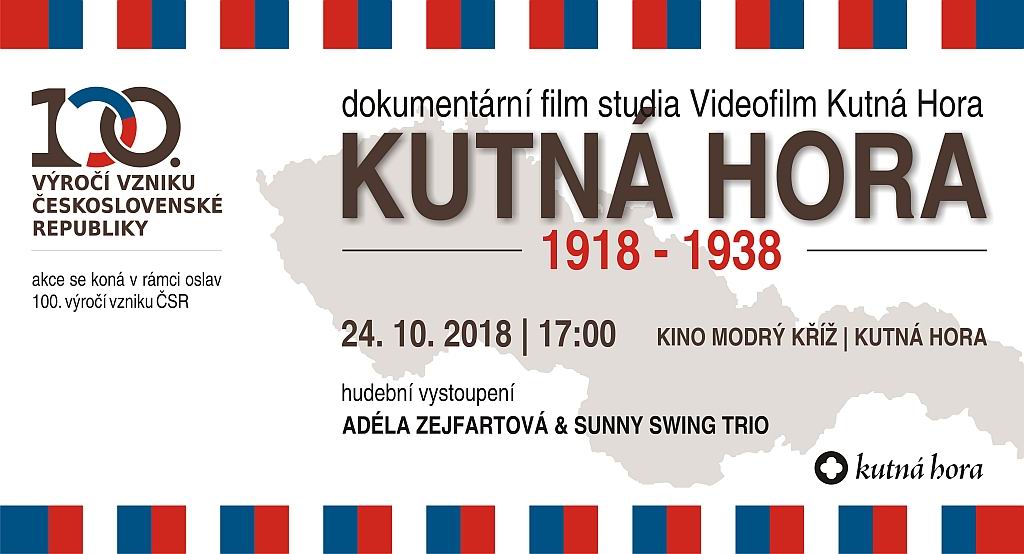 Pozvánka: Kino Modrý kříž uvede 24. 10. dokumentární film Videofilm studia Kutná Hora 1918 – 1938