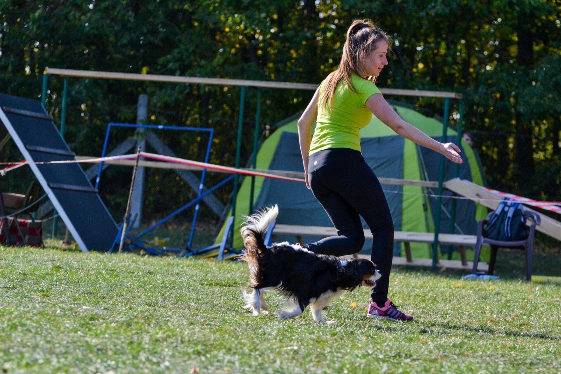 Na závody agility přijelo na kynologické cvičiště do Kutné Hory téměř osmdesát týmů z celé ČR