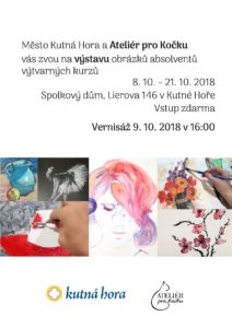 Vernisáž výstavy z prací absolventů výtvarných kurzů se koná ve Spolkovém domě 9. října od 16 hodin