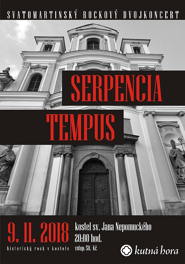 Pozvánka: SERPENCIA TEMPUS – historický rock 9. 11. v kostele sv. Jana Nepomuckého v Kutné Hoře