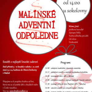 Malínské adventní odpoledne se uskuteční 1. prosince od 14 hodin u malínské sokolovny