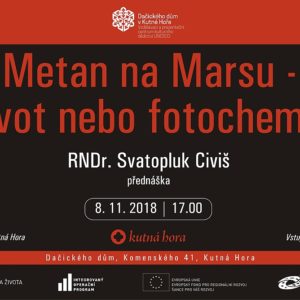 Pozvánka: Přednáška RNDr. Svatopluka Civiše se v Dačického domě koná ve čtvrtek 8. 11. od 17 hodin. Vstupné dobrovolné