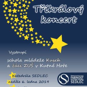 Pozvánka: Tříkrálový koncert se uskuteční v neděli 6. ledna od 15 hodin v katedrále Nanebevzetí Panny Marie v Sedlci