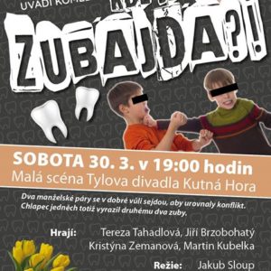 Pozvánka: Divadlo za oponou uvede 30. března premiéru „bezzubé“ komedie Kde je Zubajda?!