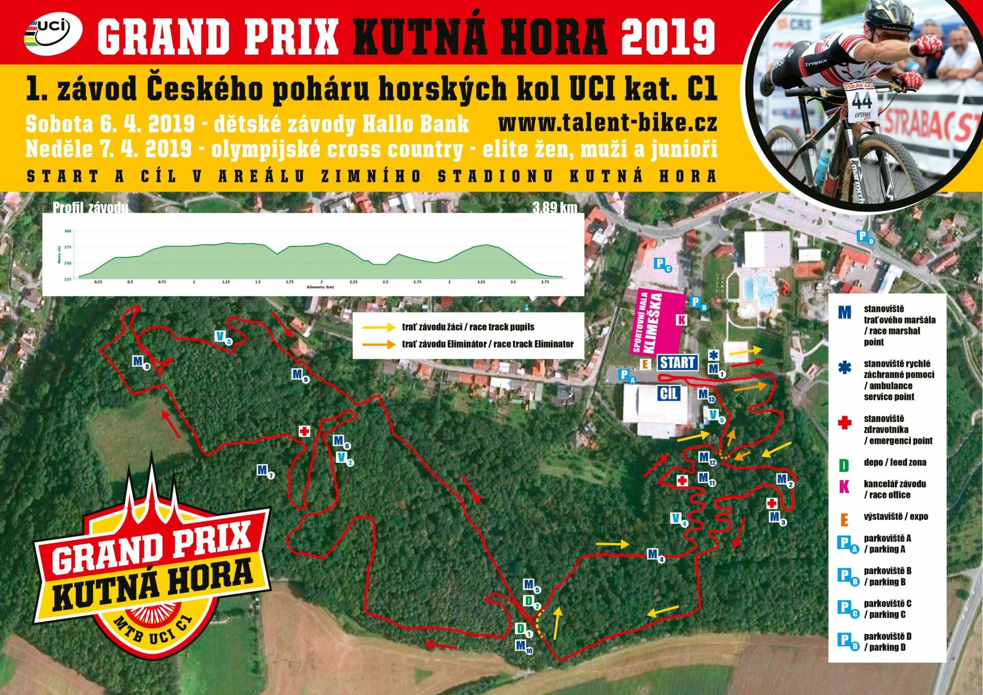 Seriál závodů českého poháru horských kol odstartuje o víkendu 5. – 7. dubna závodem Grand Prix Kutná Hora