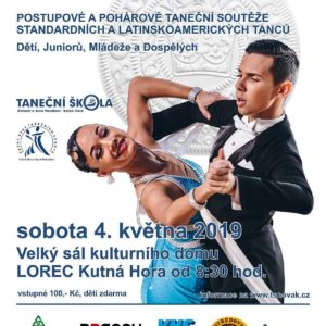 Taneční soutěž O Kutnohorský groš se uskuteční 4. května ve velkém sále kulturního domu Lorec v Kutné Hoře