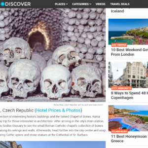 Kutná Hora je prezentována na webu cestovatelského magazínu Trips To Discover, který ročně navštíví dvanáct milionů lidí