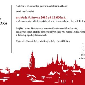 V Dačického domě budou 5. června diskutovat o koncepci kutnohorského školství, spolupráci i roli města Kutná Hora jako zřizovatele
