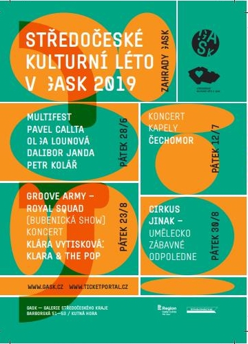 Středočeské kulturní léto v GASK odstartuje 28. června MULTIFEST, který nabídne koncert Pavla Callty, Olgy Lounové, Dalibora Jandy a Petra Koláře