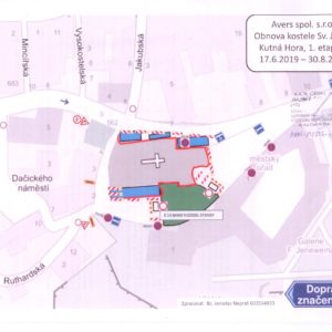 Část Havlíčkova náměstí u arciděkanství  bude z důvodu stavebních prací uzavřena, stávající parkoviště bude mimo provoz