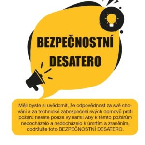 „Chraňte domov i sebe,“ vyzývá občany Hasičský záchranný sbor ČR