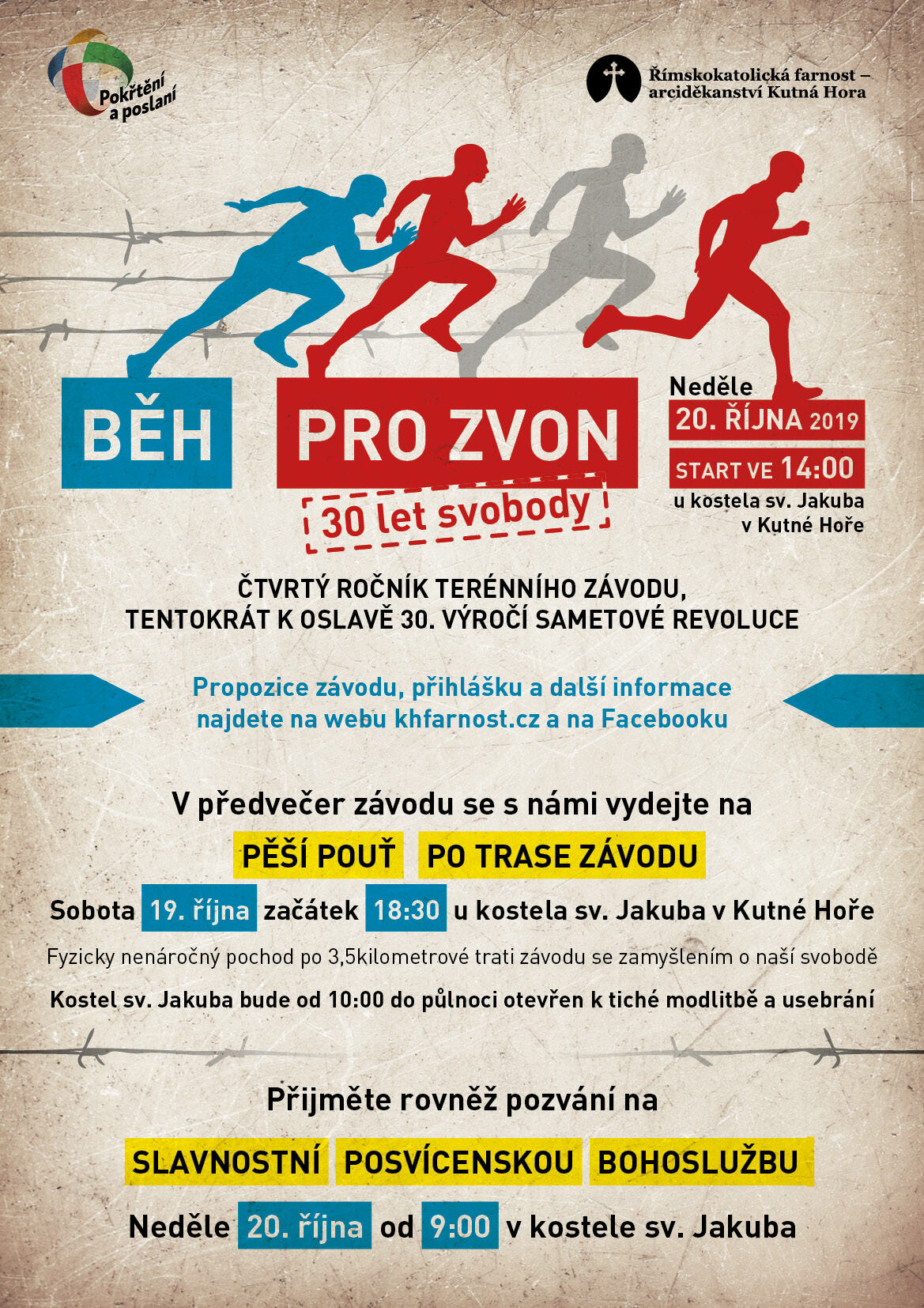 Běh pro zvon 2019 – IV. ročník závodu bude připomínkou 30. výročí svobody