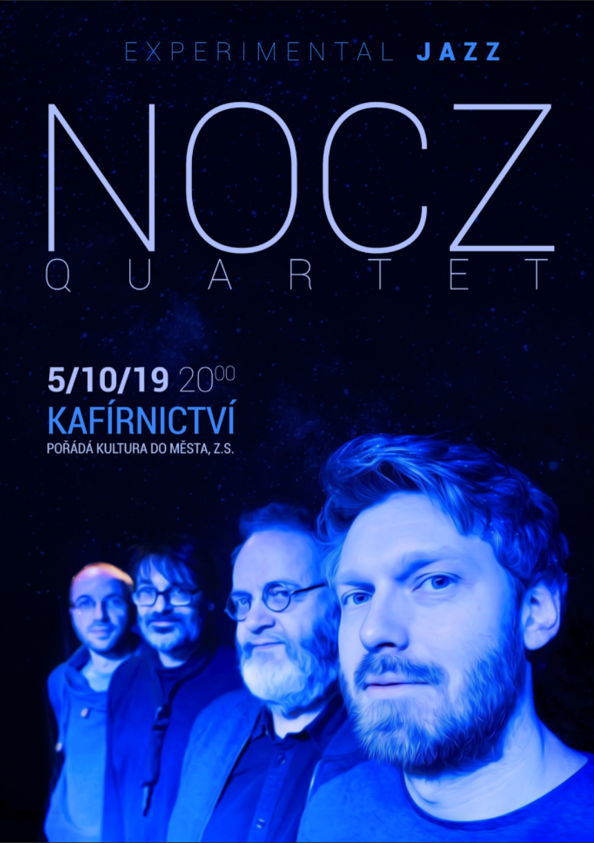 Jazzová událost roku v Kutné Hoře! NOCZ quartet zahraje 5. října v Kafírnictví na Palackého náměstí