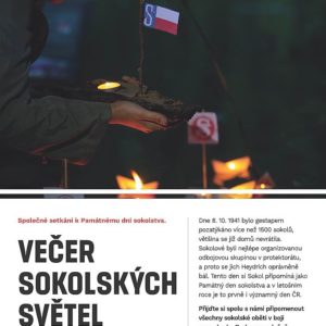 Večer sokolských světel bude 8. října připomínkou kutnohorských sokolů, kteří se účastnili odboje a zahynuli v době okupace