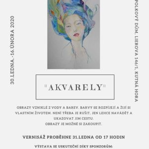Pozvánka: Vernisáž výstavy akvarelů Karin Brůžkové bude zahájena ve Spolkovém domě vernisáží 31. ledna od 17 hodin