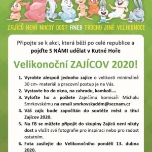 Uzávěrka velikononční soutěže Zajícov 2020 se blíží