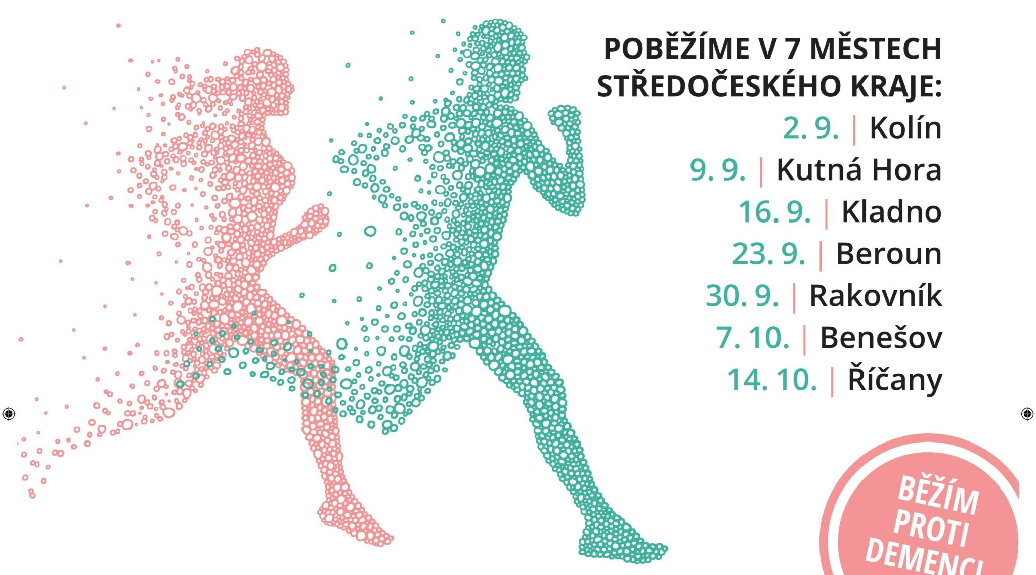 Rozběháme Česko: Charitativní běh proti demenci se uskuteční v Kutné Hoře ve středu 9. září od 17.30 do 19 hodin. Určen je široké veřejnosti
