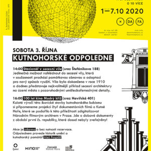 Den architektury bude v sobotu 3. října i oslavou 100. výročí kutnohorského kina Modrý kříž