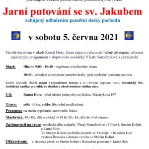Pozvánka: Jarní putování se sv. Jakubem se uskuteční 5. června   