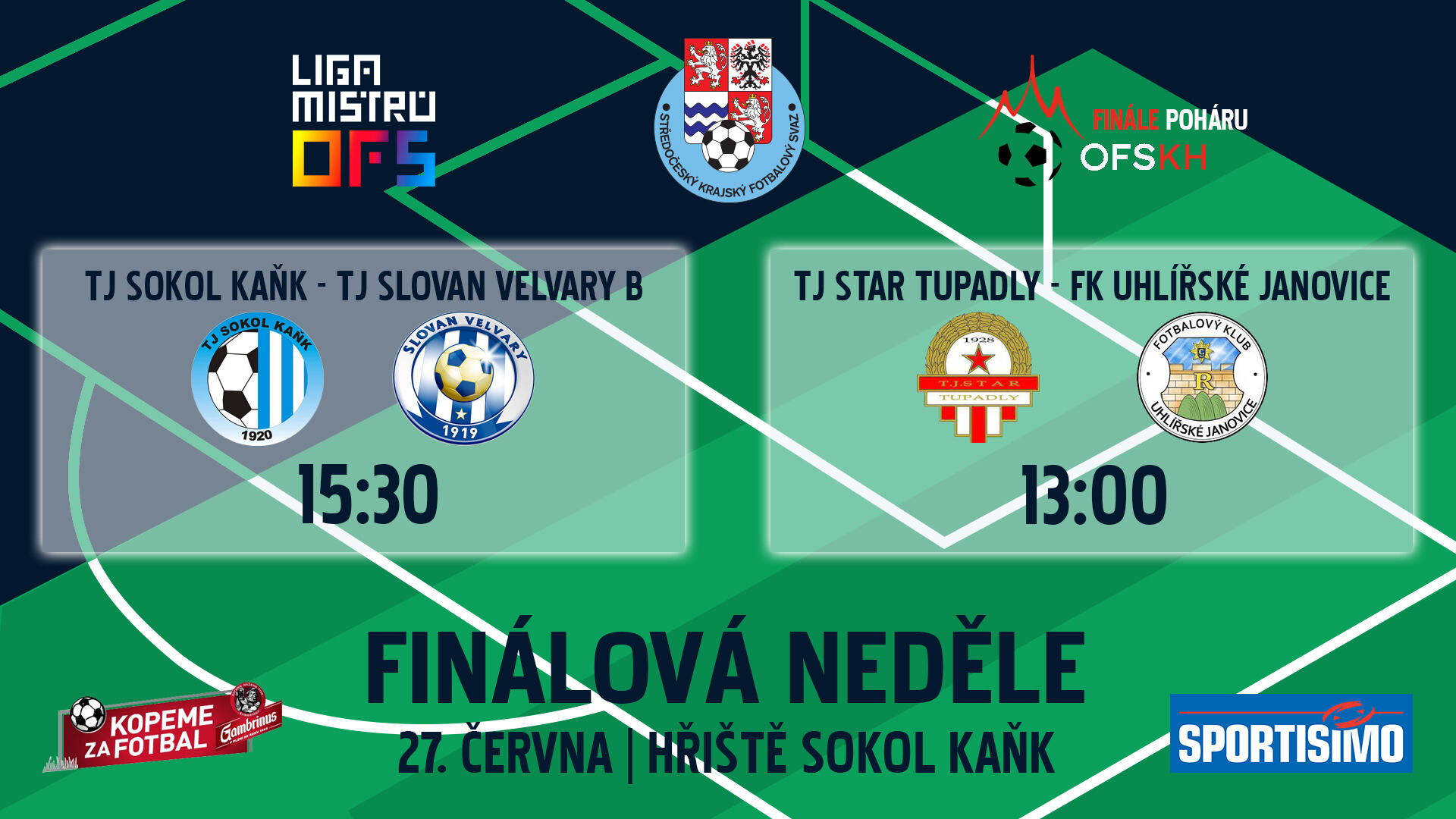 Aktualizováno: V neděli 27. 6. na Kaňku bude fotbalový svátek