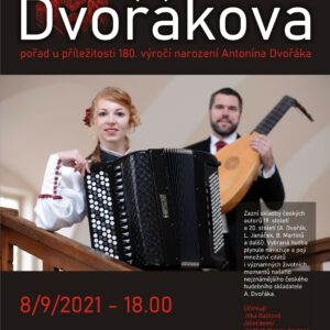 Při příležitosti 180 let od narození významného českého hudebního skladatele Antonína Dvořáka zazní 8. 9. v Dačického domě hudba i mluvené slovo. Vstup zdarma