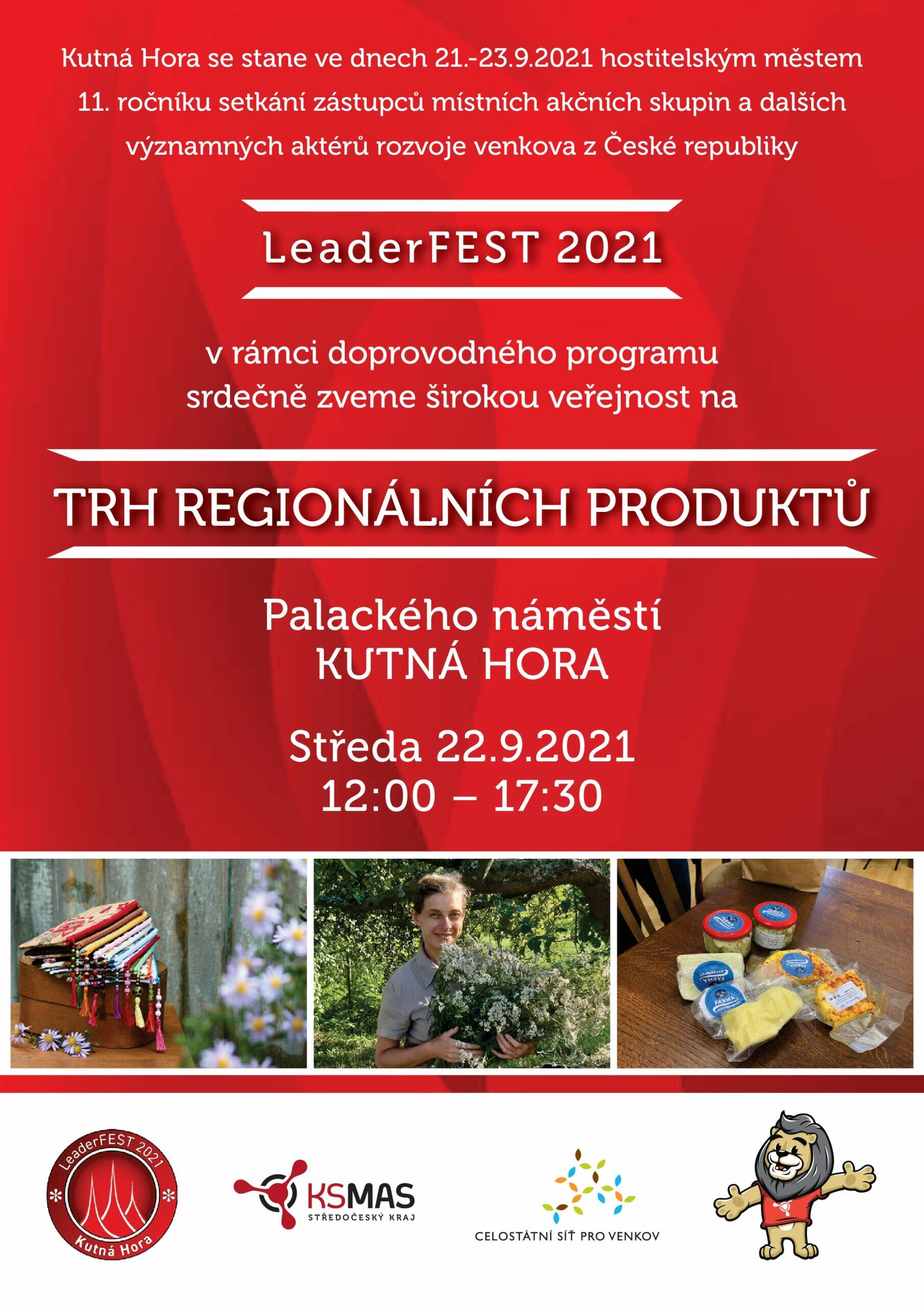 Setkání zástupců místních akčních skupin bude 22. září doprovázet i trh regionálních produktů na Palackého náměstí