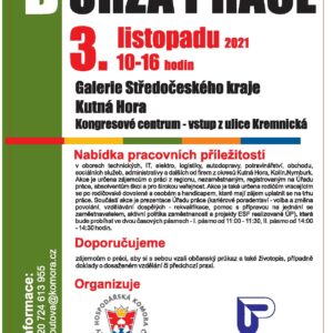 Burza práce se bude konat 3. 11 od 10 do 16 hodin v kongresovém centrum GASK