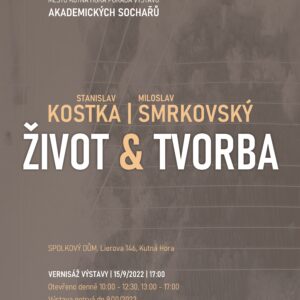 Spolkový dům bude hostit díla akademických sochařů Stanislava Kostky a Miloslava Smrkovského, vernisáž výstavy se uskuteční 15. září od 17 hodin