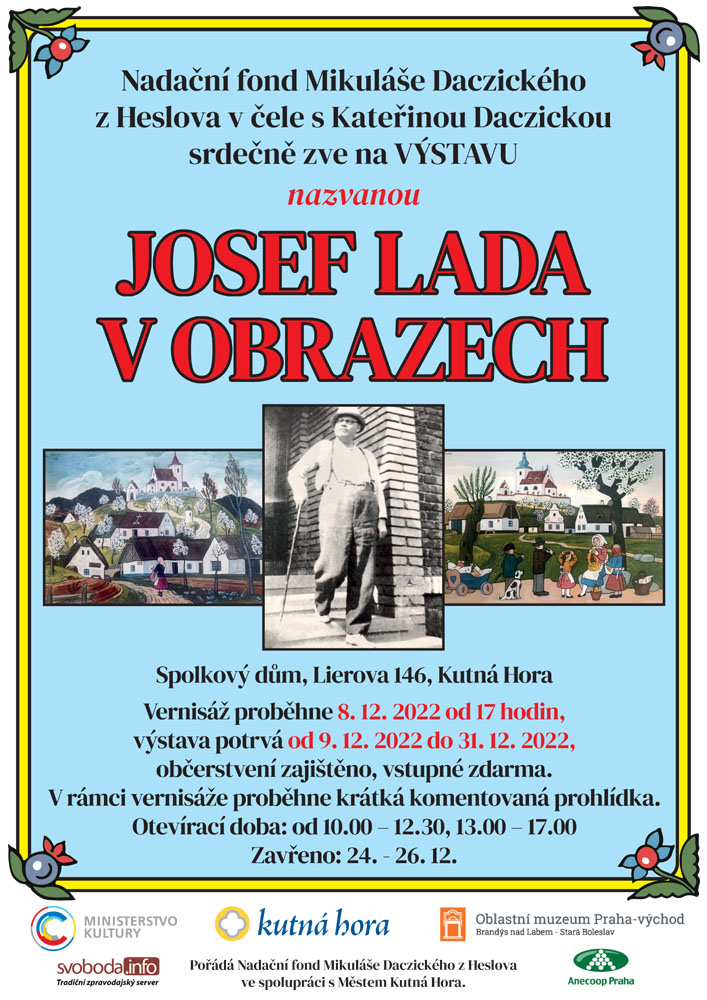 Výstava obrazů Josefa Lady vůbec poprvé zavítá do Kutné Hory