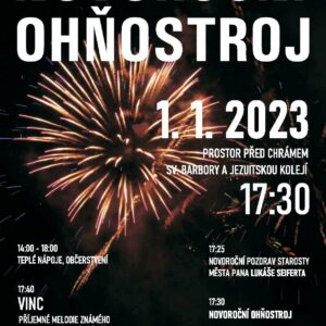 Novoroční ohňostroj rozzáří oblohu 1. ledna 2023