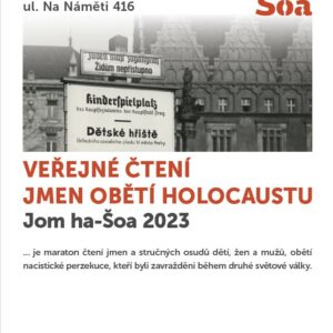 Jména kutnohorských obětí holocaustu budou znovu vyslovena 18. dubna při vzpomínkové akci Jom ha-Šoa