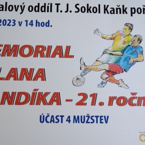 TJ Sokol Kaňk FO připravuje dvacátý první ročník Memoriálu Milana Mandíka