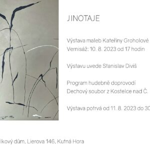 Spolkový dům bude hostit malby Kateřiny Groholové, vernisáž výstavy se uskuteční 10. srpna od 17 hodin