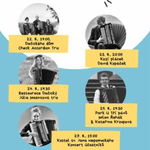 Mezinárodní hudební festival Kutnohorský týden akordeonu nabídne od 22. do 27. srpna koncerty pro veřejnost