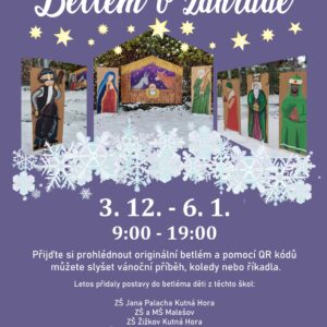 Pozvánka: Originální betlém je k vidění na zahradě DDM Dominik od 3. prosince, pomocí QR kódů si mohou návštěvníci poslechnout i vánoční příběh