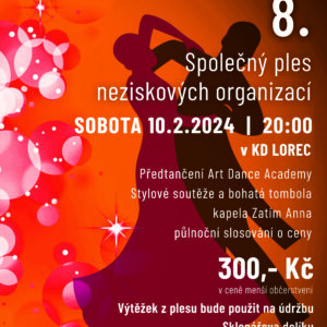 Výtěžek Společného plesu neziskových organizací bude věnován na údržbu a zvelebování Sklenářova dolíku