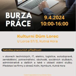 Burza práce v kulturním domě Lorec se uskuteční 9. dubna od 10 do 16 hodin