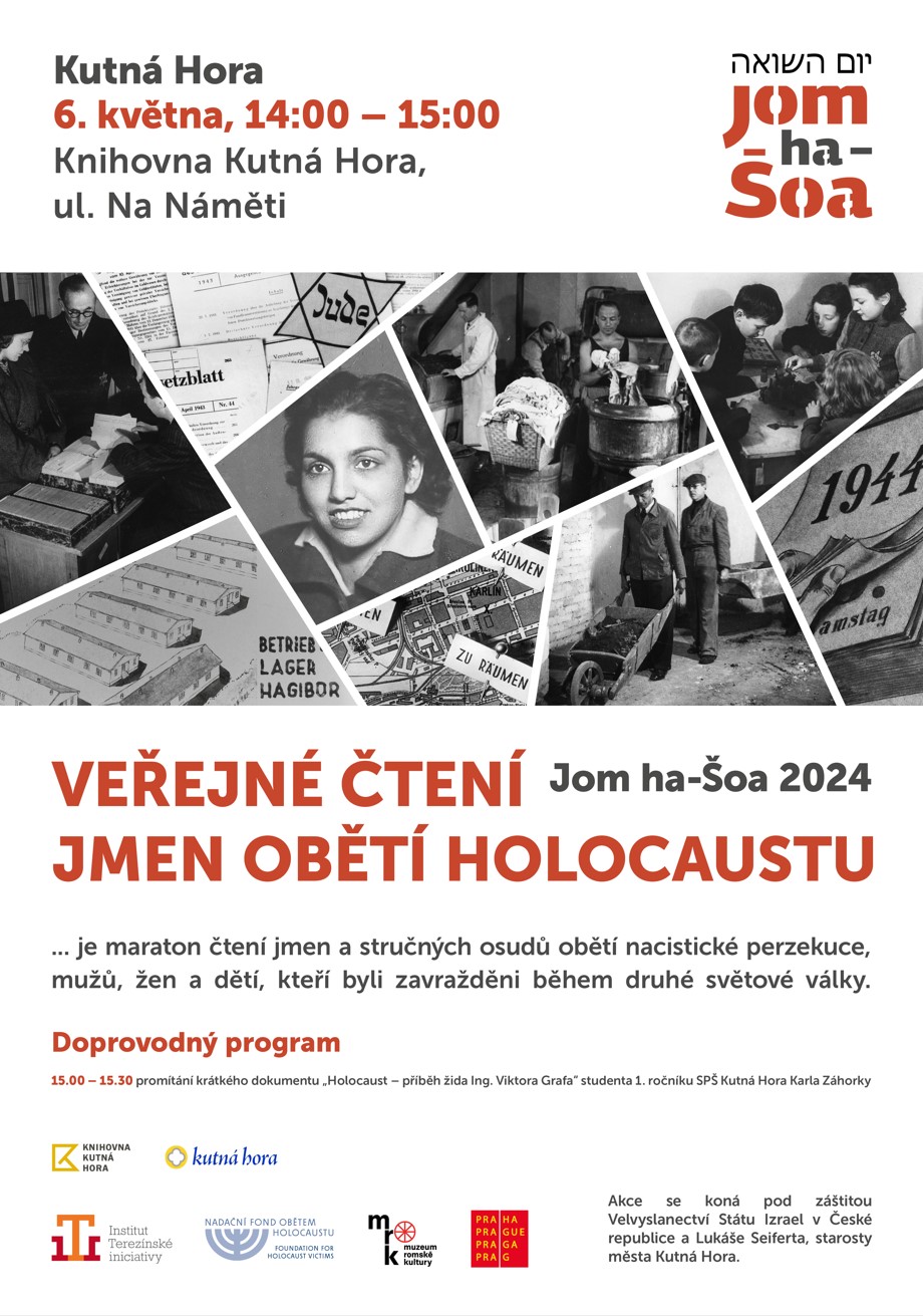 Veřejné čtení jmen obětí holocaustu – Jom ha-šoa 2024