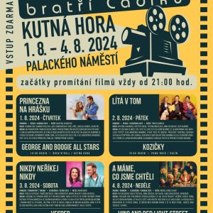 Kinematograf bratří Čadíků nabídne od 1. do 4. srpna na Palackého náměstí české filmy, předcházet jim budou hudební produkce