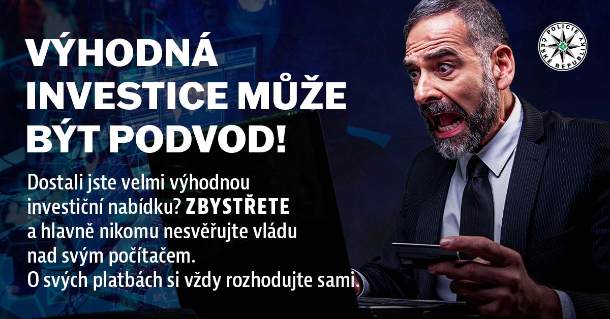 Výhodná investice může být podvod! Kutnohorští policisté prověřují několik případů podvodných investic, v rámci kterých přesáhla škoda 1,5 milionu korun