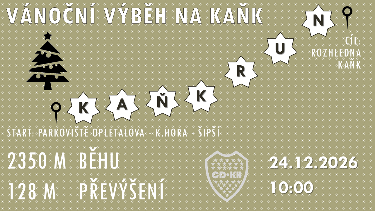 Štědrodenní výběh na Kaňk se blíží