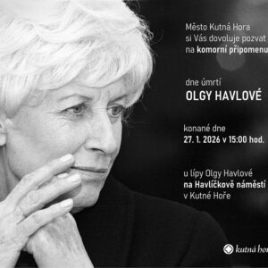 Od úmrtí Olgy Havlové letos uplyne 30 let. Komorní připomenutí její památky se uskuteční 27. ledna v 15 hodin
