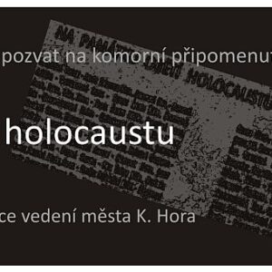 Pozvánka: komorní připomenutí Dne památky obětí holocaustu se uskuteční 27. 1. v 15.30 hod. ve Smíškově ulici