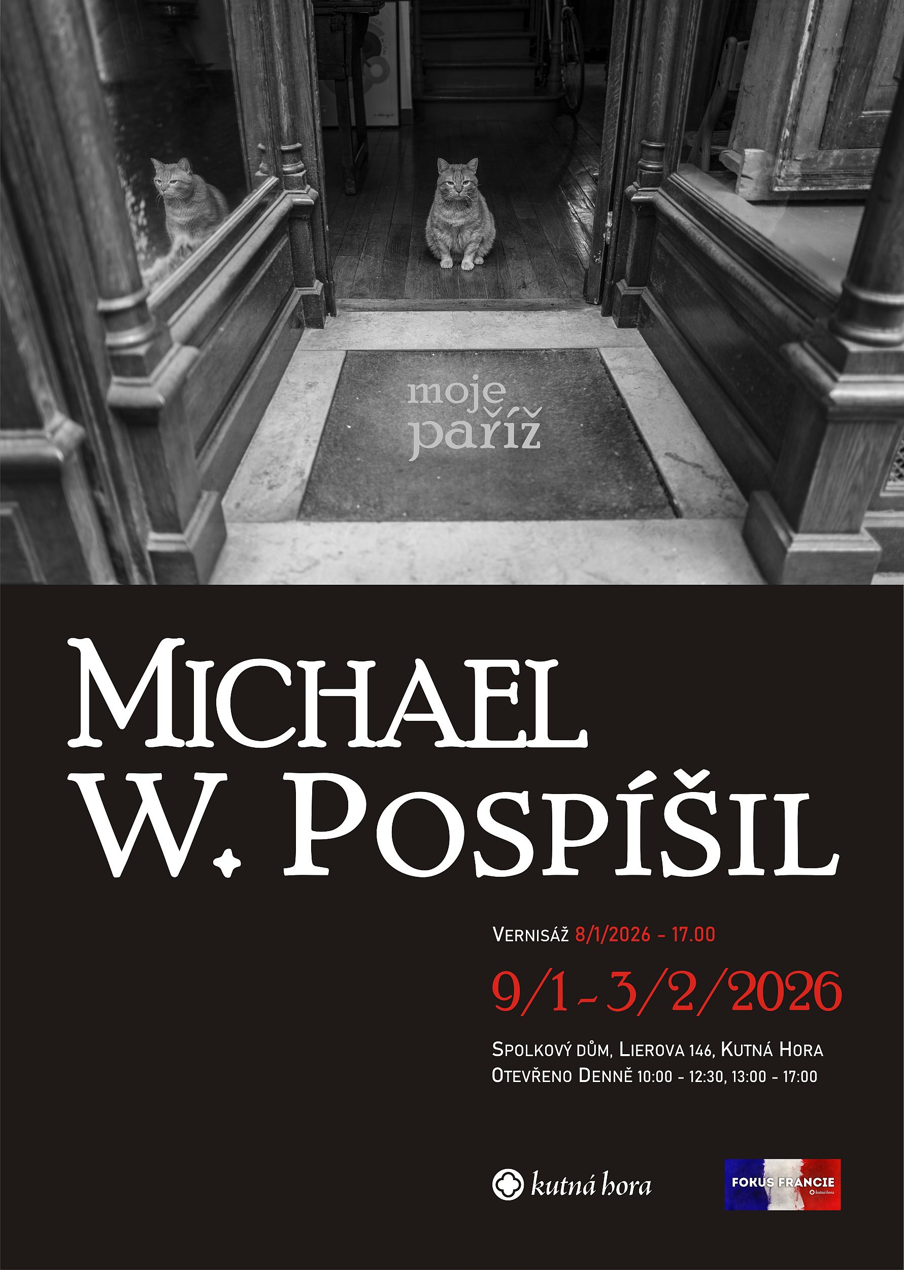 Spolkový dům bude hostit výstavu Moje Paříž fotografa Michaela W. Pospíšila, vernisáž se uskuteční 8. ledna od 17 hodin