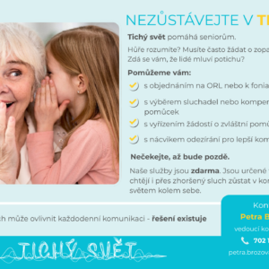 Organizace Tichý svět poskytuje bezplatnou podporu lidem se sluchovým postižením