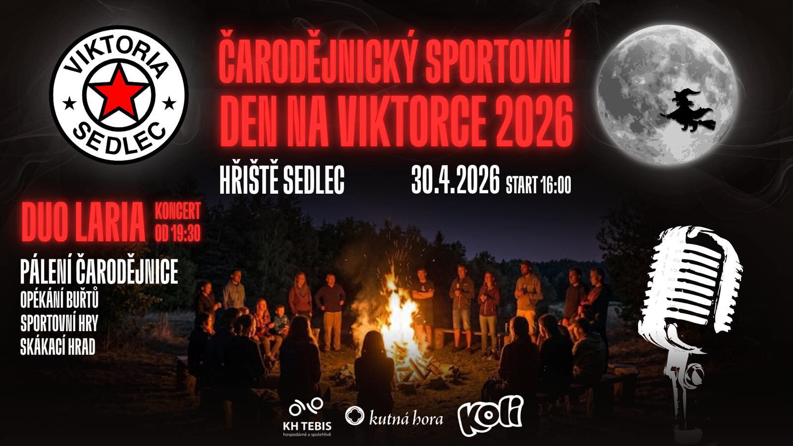 Tradiční čarodějnický sportovní den v Sedlci nabídne zábavu pro děti i dospělé