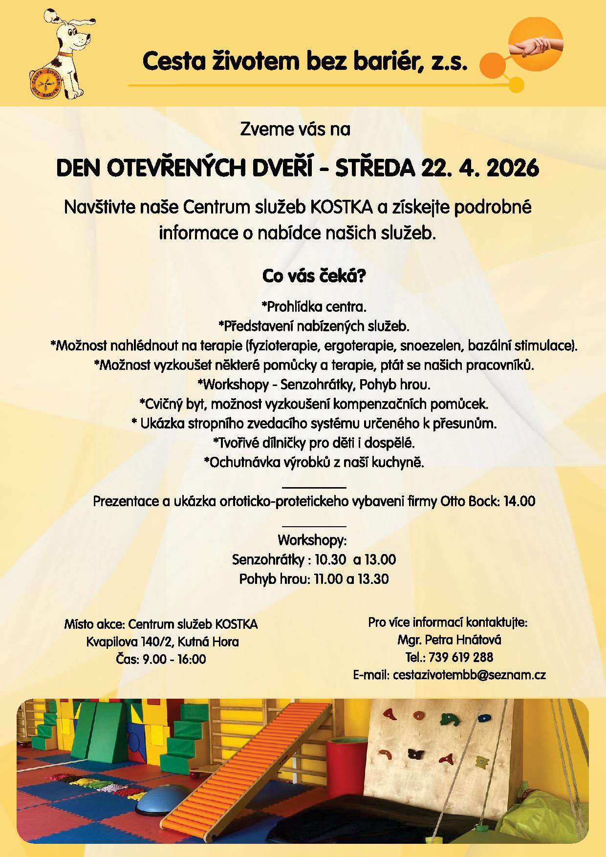 Centrum služeb KOSTKA v Kutné Hoře otevírá své brány: Přijďte si vyzkoušet kompenzační pomůcky i kreativní dílničky